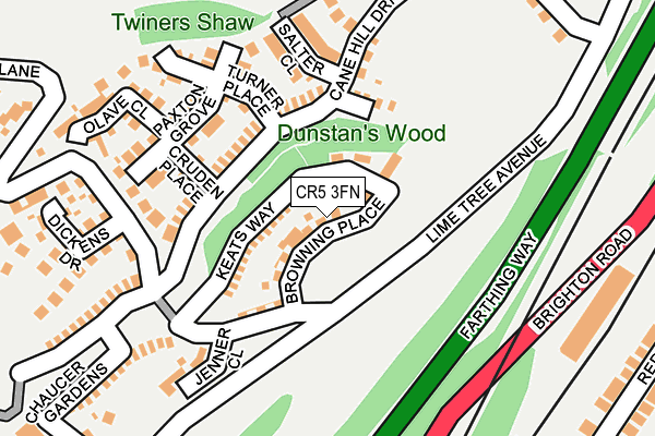 CR5 3FN map - OS OpenMap – Local (Ordnance Survey)