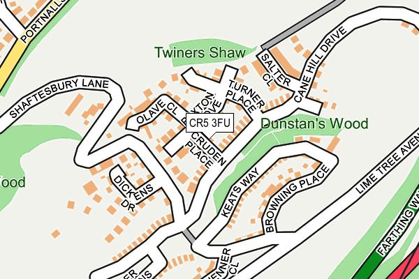 CR5 3FU map - OS OpenMap – Local (Ordnance Survey)