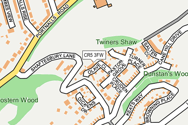 CR5 3FW map - OS OpenMap – Local (Ordnance Survey)