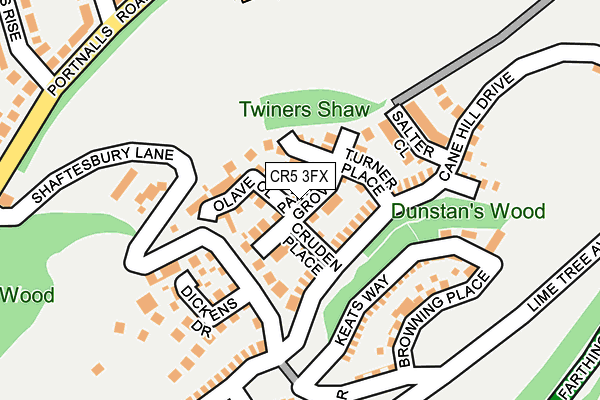 CR5 3FX map - OS OpenMap – Local (Ordnance Survey)