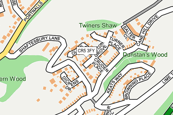 CR5 3FY map - OS OpenMap – Local (Ordnance Survey)