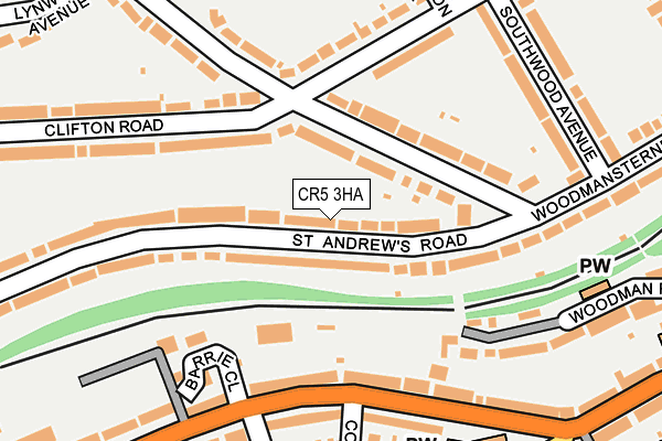 CR5 3HA map - OS OpenMap – Local (Ordnance Survey)