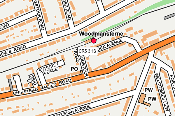 CR5 3HS map - OS OpenMap – Local (Ordnance Survey)