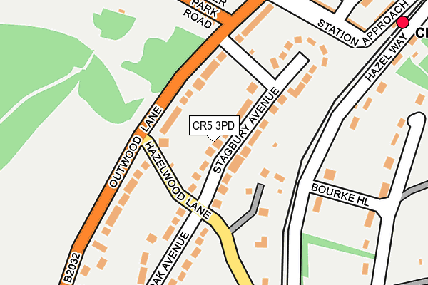 CR5 3PD map - OS OpenMap – Local (Ordnance Survey)