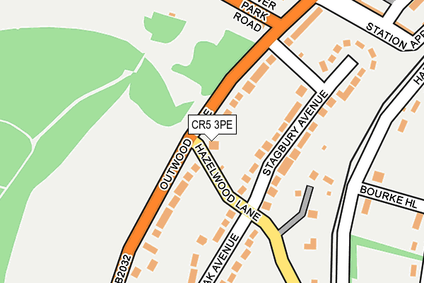 CR5 3PE map - OS OpenMap – Local (Ordnance Survey)