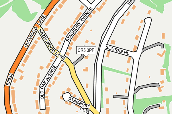 CR5 3PF map - OS OpenMap – Local (Ordnance Survey)