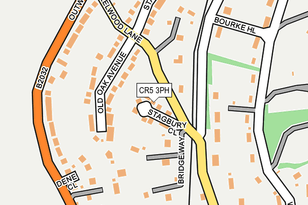 CR5 3PH map - OS OpenMap – Local (Ordnance Survey)