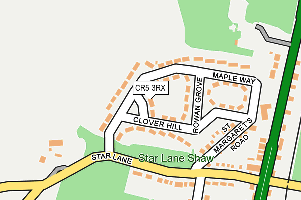 CR5 3RX map - OS OpenMap – Local (Ordnance Survey)