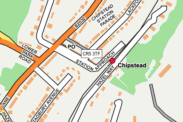 Map of CHIPSTEAD VALLEY LTD at local scale