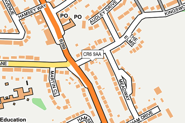 CR6 9AA map - OS OpenMap – Local (Ordnance Survey)