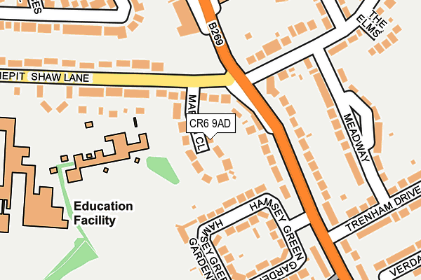 CR6 9AD map - OS OpenMap – Local (Ordnance Survey)