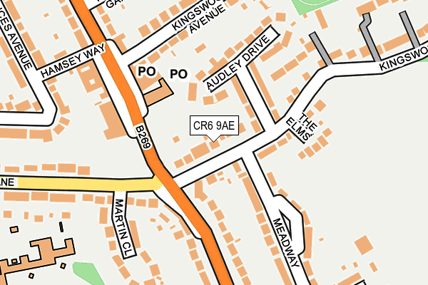 CR6 9AE map - OS OpenMap – Local (Ordnance Survey)