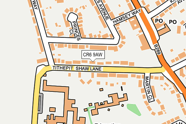 CR6 9AW map - OS OpenMap – Local (Ordnance Survey)