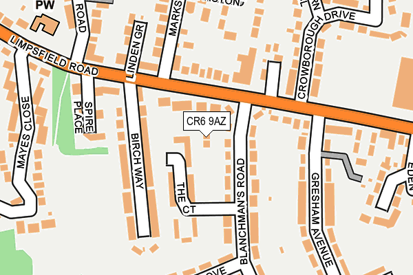 CR6 9AZ map - OS OpenMap – Local (Ordnance Survey)