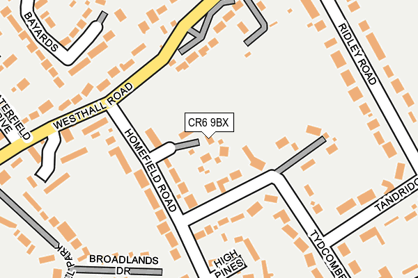 CR6 9BX map - OS OpenMap – Local (Ordnance Survey)