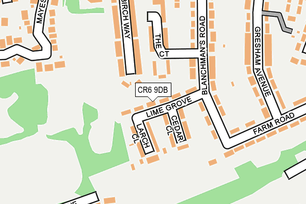 CR6 9DB map - OS OpenMap – Local (Ordnance Survey)