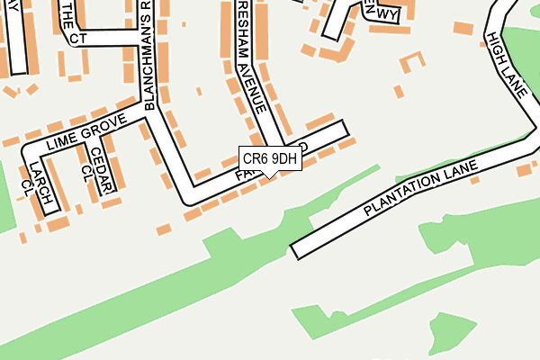 CR6 9DH map - OS OpenMap – Local (Ordnance Survey)