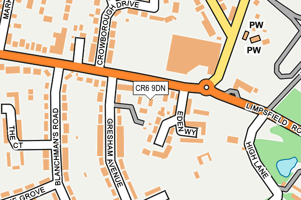 CR6 9DN map - OS OpenMap – Local (Ordnance Survey)