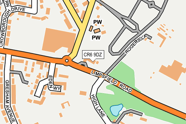 CR6 9DZ map - OS OpenMap – Local (Ordnance Survey)