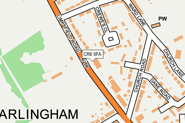 CR6 9FA map - OS OpenMap – Local (Ordnance Survey)