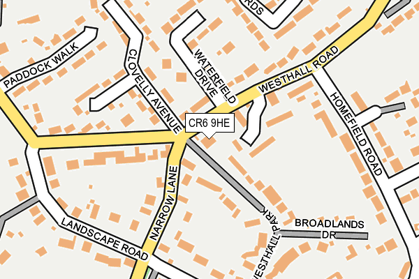 CR6 9HE map - OS OpenMap – Local (Ordnance Survey)