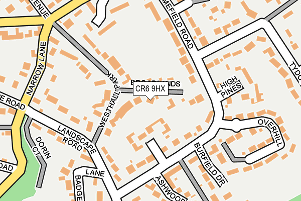 CR6 9HX map - OS OpenMap – Local (Ordnance Survey)