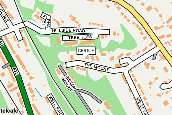 CR6 9JF map - OS OpenMap – Local (Ordnance Survey)
