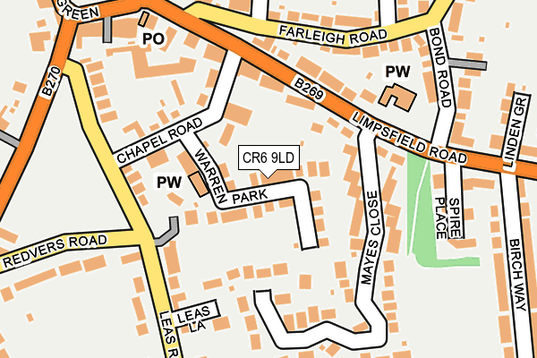 CR6 9LD map - OS OpenMap – Local (Ordnance Survey)