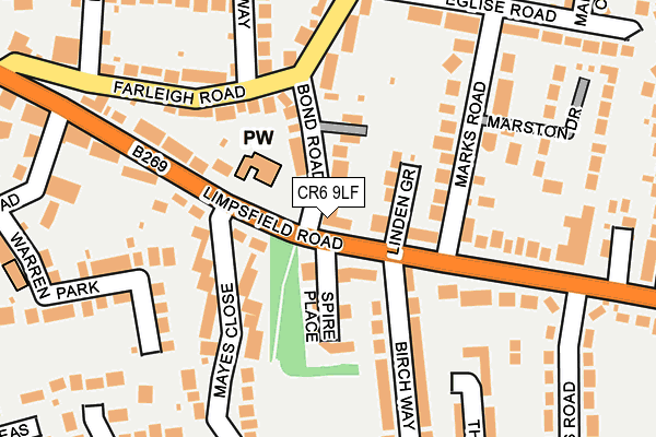 CR6 9LF map - OS OpenMap – Local (Ordnance Survey)