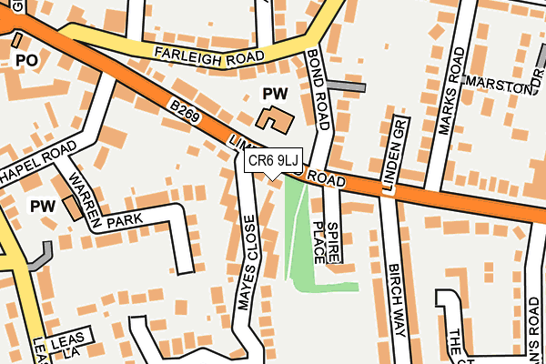 CR6 9LJ map - OS OpenMap – Local (Ordnance Survey)