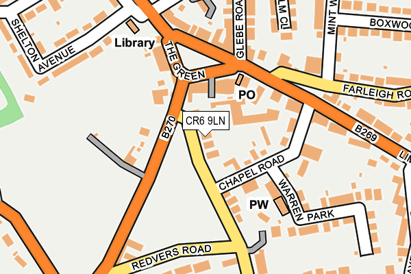 CR6 9LN map - OS OpenMap – Local (Ordnance Survey)