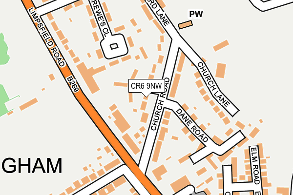 CR6 9NW map - OS OpenMap – Local (Ordnance Survey)