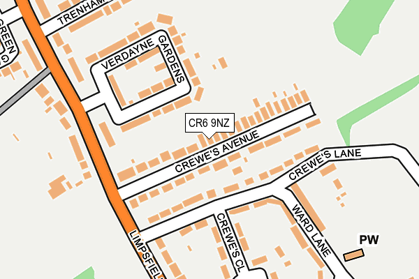 CR6 9NZ map - OS OpenMap – Local (Ordnance Survey)