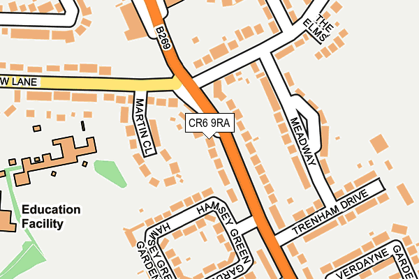 CR6 9RA map - OS OpenMap – Local (Ordnance Survey)