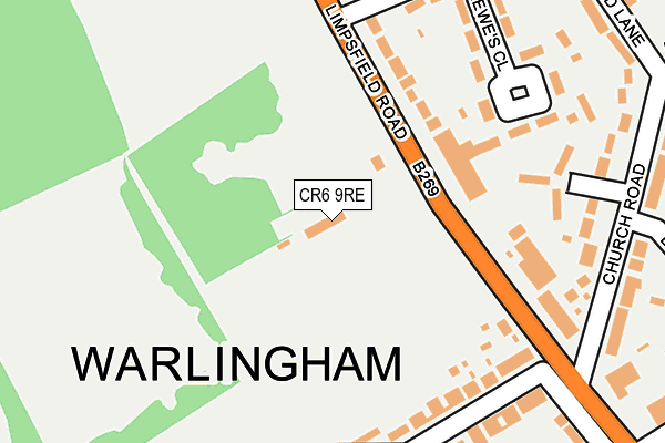 CR6 9RE map - OS OpenMap – Local (Ordnance Survey)