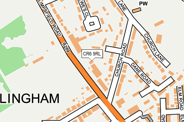 CR6 9RL map - OS OpenMap – Local (Ordnance Survey)