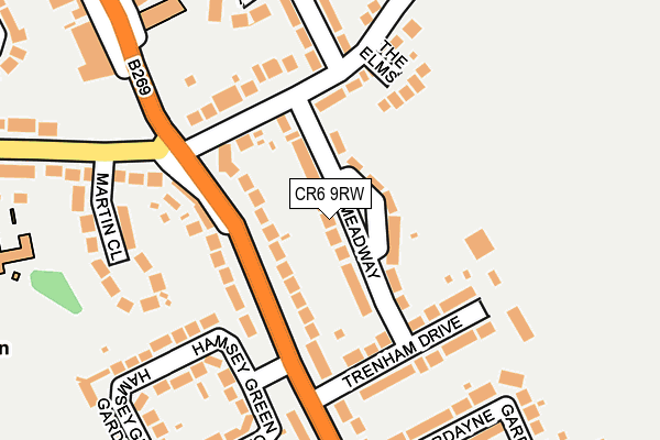 CR6 9RW map - OS OpenMap – Local (Ordnance Survey)