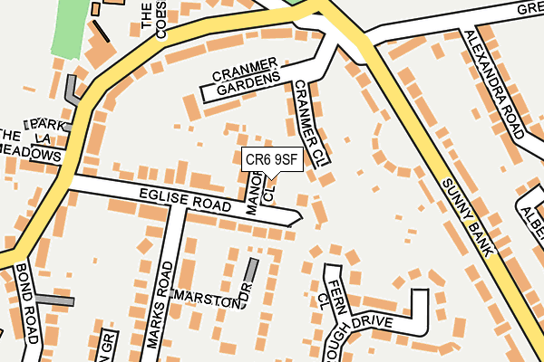 CR6 9SF map - OS OpenMap – Local (Ordnance Survey)