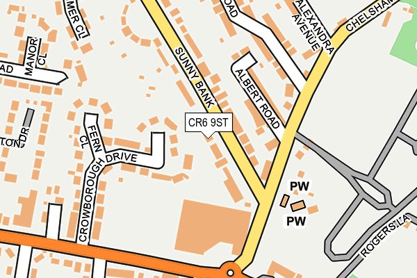 CR6 9ST map - OS OpenMap – Local (Ordnance Survey)