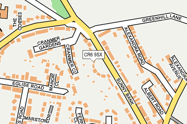 CR6 9SX map - OS OpenMap – Local (Ordnance Survey)