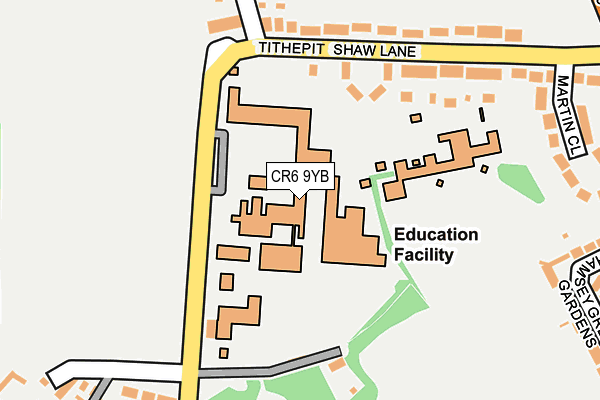 Map of THE WARLINGHAM SCHOOL TRADING COMPANY LIMITED at local scale