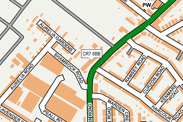 CR7 6BB map - OS OpenMap – Local (Ordnance Survey)