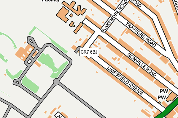 CR7 6BJ map - OS OpenMap – Local (Ordnance Survey)