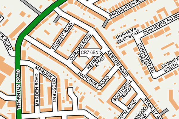 CR7 6BN map - OS OpenMap – Local (Ordnance Survey)