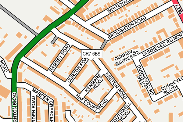 CR7 6BS map - OS OpenMap – Local (Ordnance Survey)