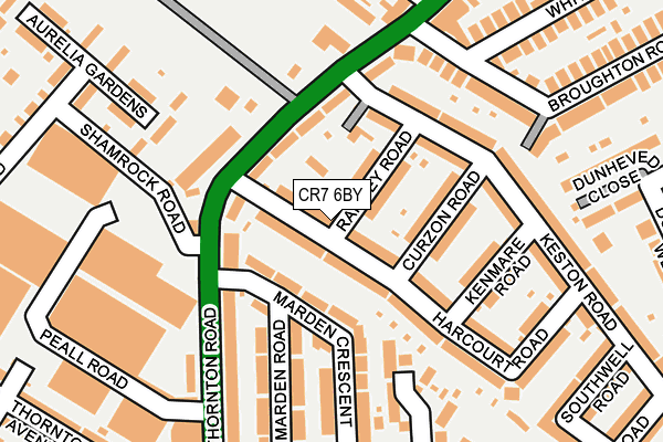 CR7 6BY map - OS OpenMap – Local (Ordnance Survey)