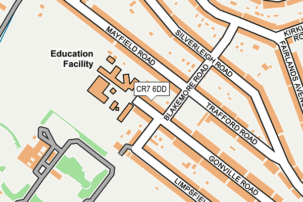 CR7 6DD map - OS OpenMap – Local (Ordnance Survey)