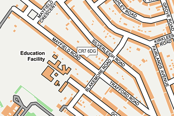 CR7 6DG map - OS OpenMap – Local (Ordnance Survey)