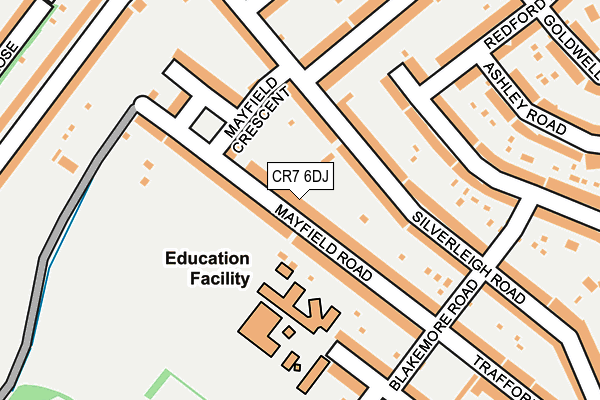 CR7 6DJ map - OS OpenMap – Local (Ordnance Survey)