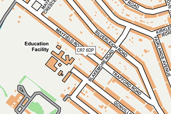 CR7 6DP map - OS OpenMap – Local (Ordnance Survey)